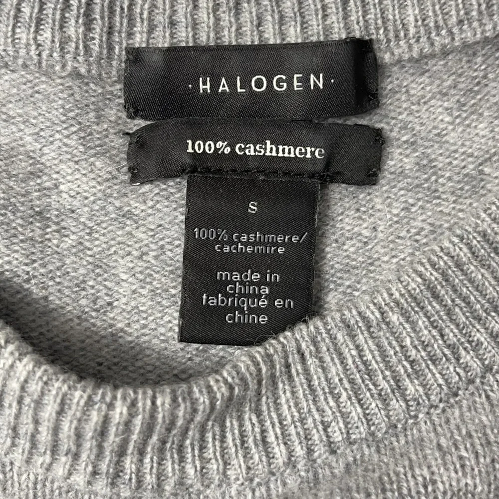Halogen Cashmere Sweater Women Small Gray Pullover